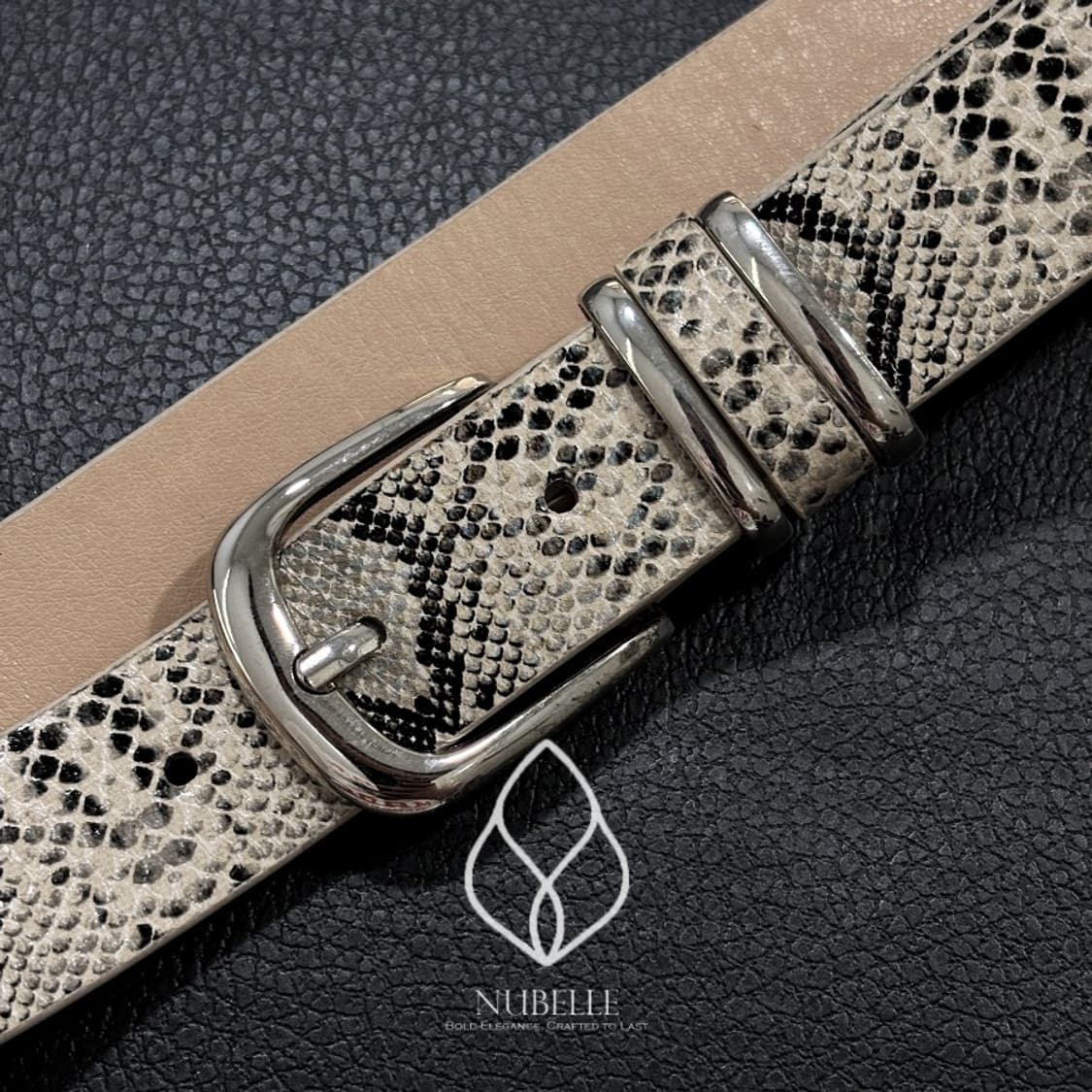 🌗 Python snake belt / 뱀피 스네이크 가죽 벨트 상품이미지7