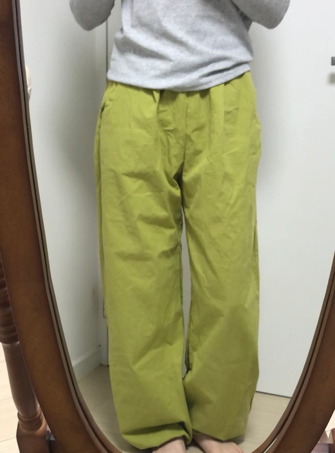 🫛새상품) 원핀턱 투웨이 팬츠  상품이미지3