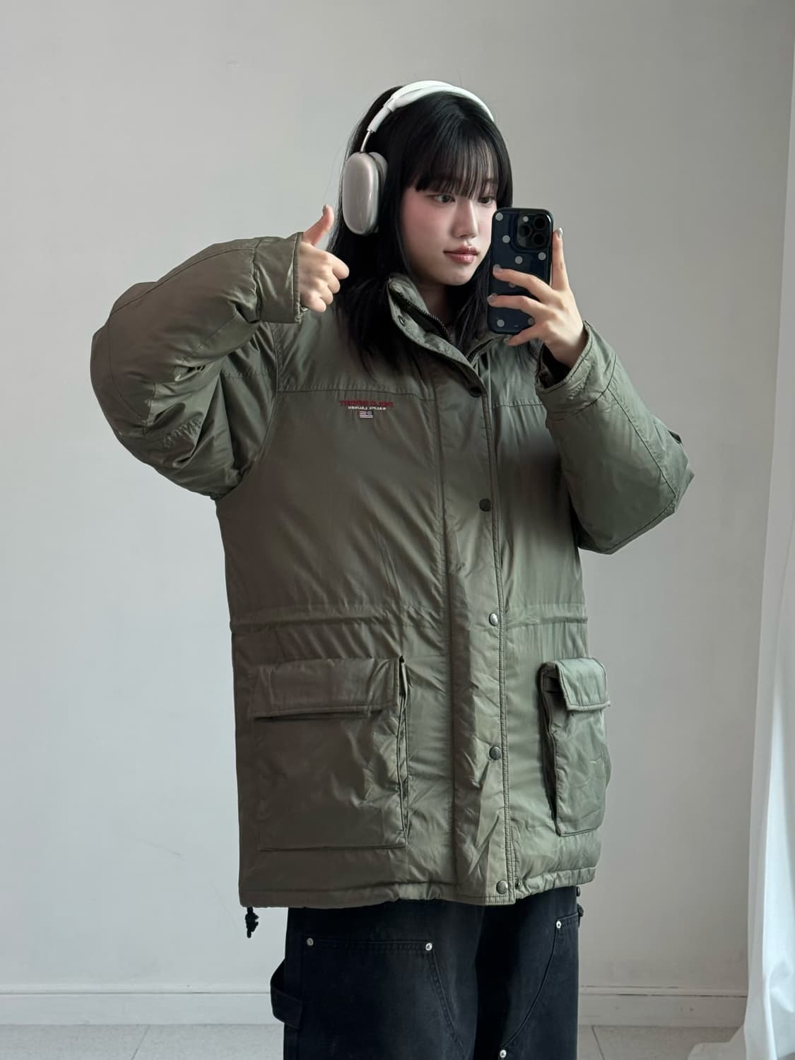 폴로 스포츠 카키 사파리 구스다운 패딩 상품이미지2