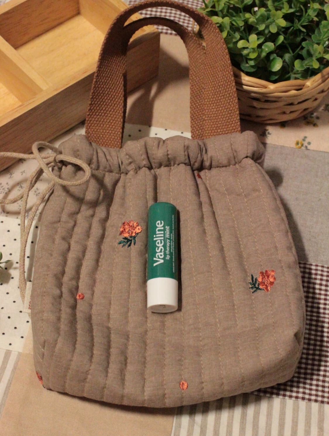 핸드메이드 누빔 손잡이 파우치 상품이미지7