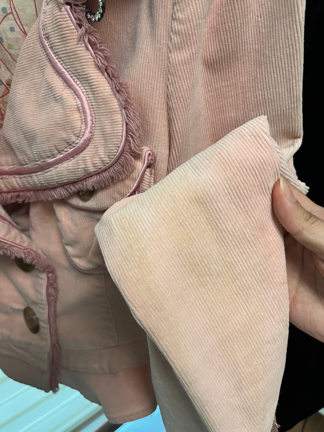 Oz2nd (오즈세컨) Pink suede jacket 상품이미지3