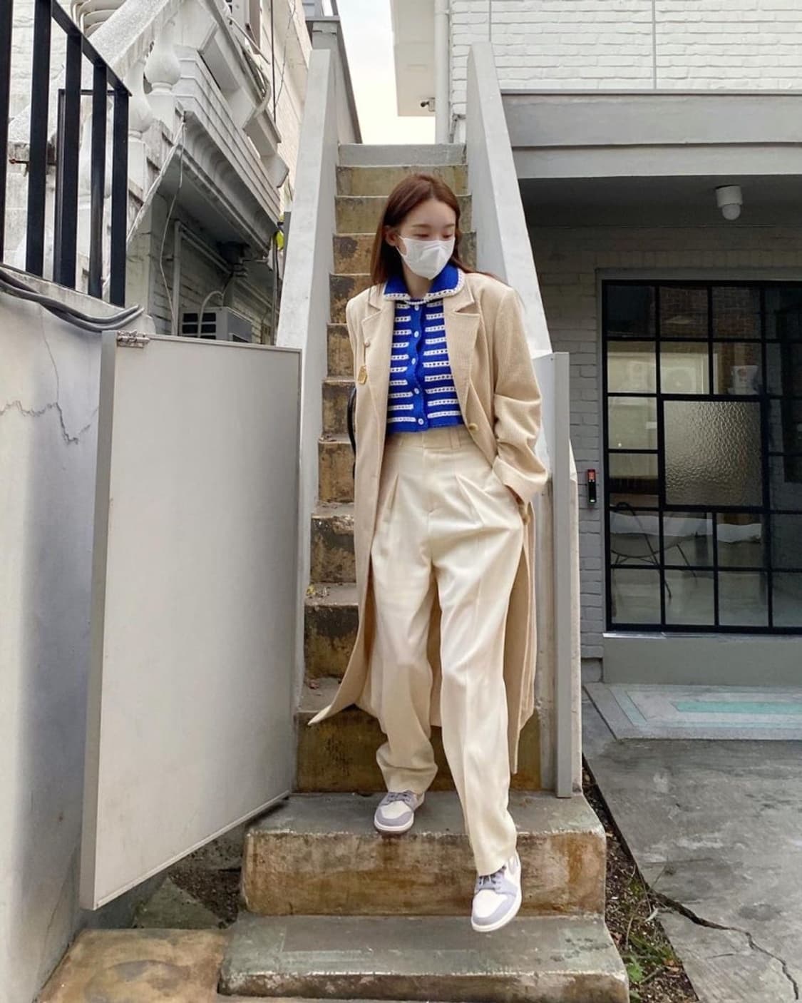 미우미우 스트라이프 울 가디건 김나영 가디건 상품이미지4