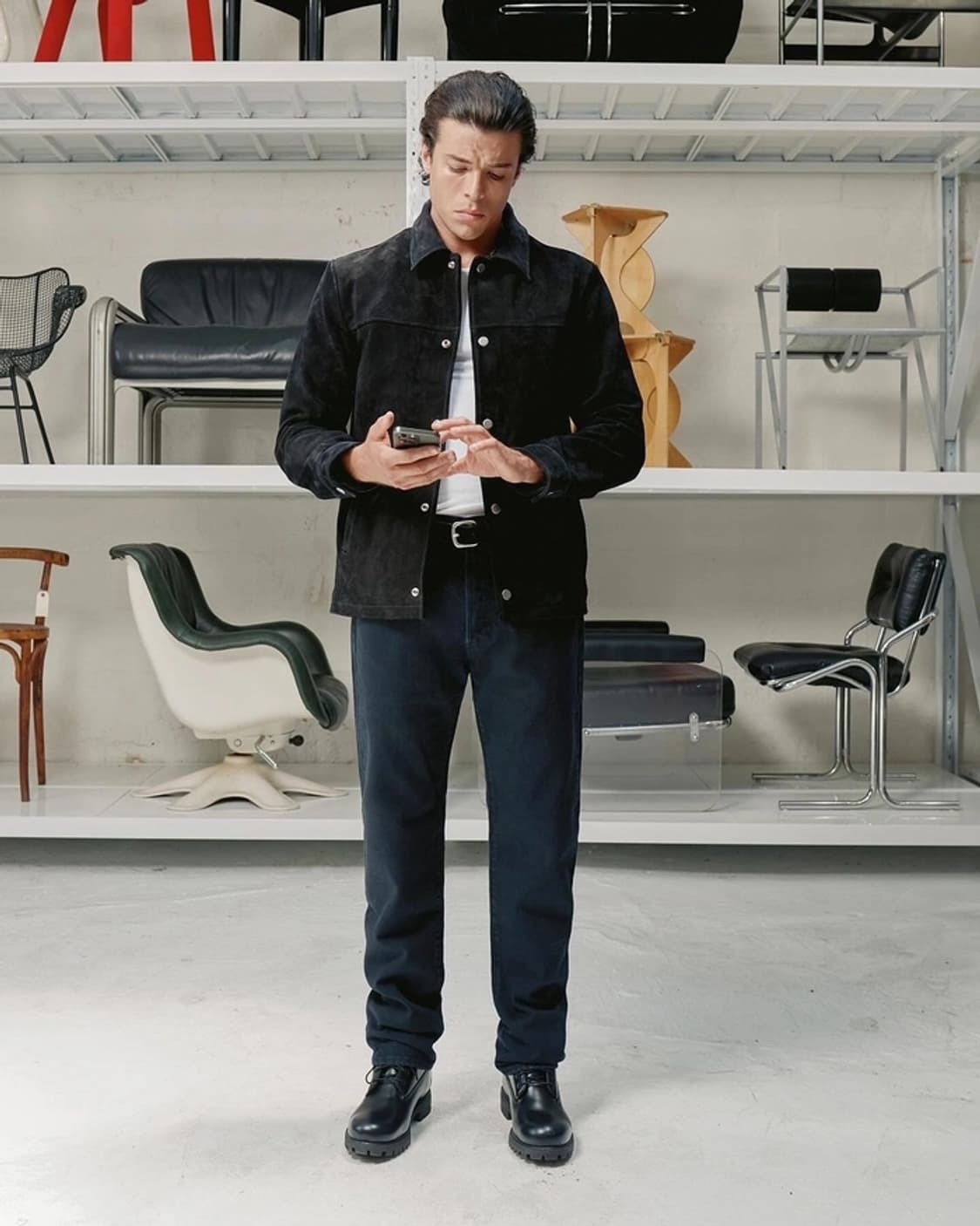 리바이스 x JJJ 자운드 스웨이드 코치 자켓 블랙 M 상품이미지2