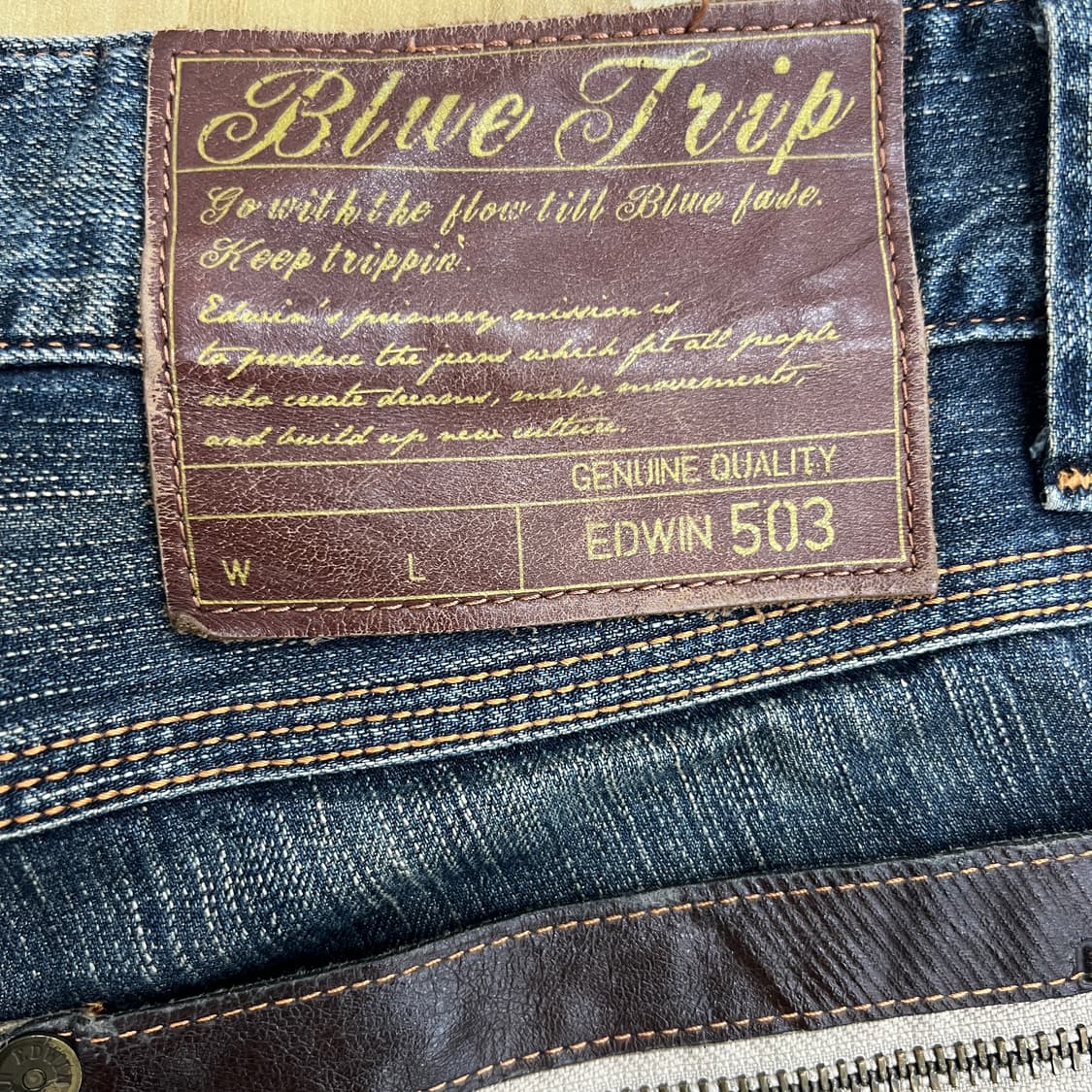 Edwin 에드윈 503 블루 트립 빈티지 워싱 데님 팬츠 30 상품이미지6