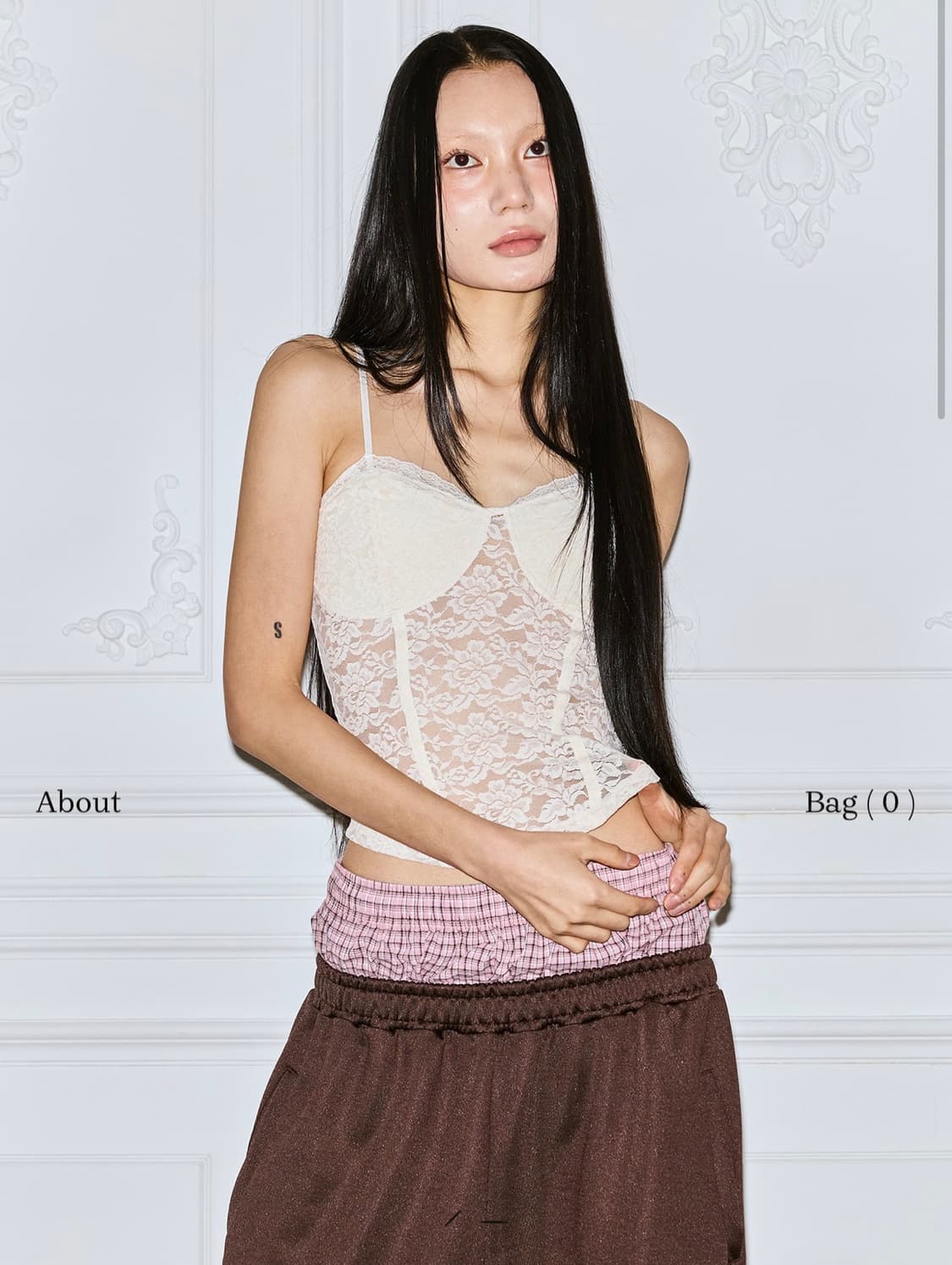 더미스테리어스호텔 레이스 코르셋 아이보리 새상품 상품이미지1