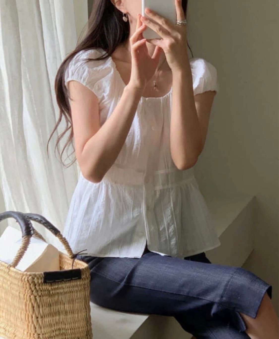미엘miel 비기블라우스 새상품 상품이미지5