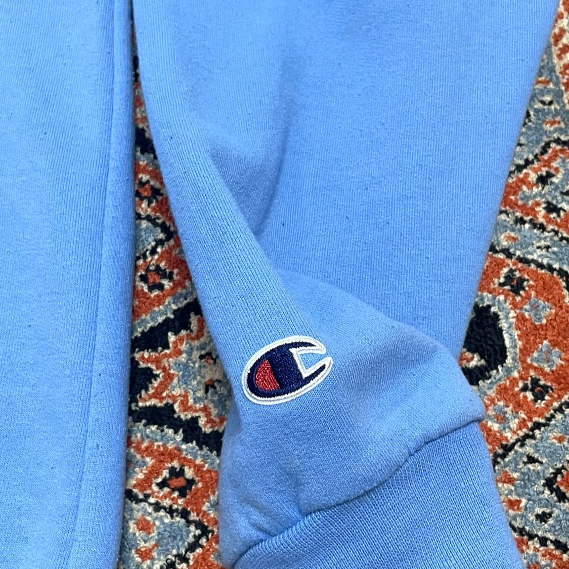 챔피온 블루 기모 후드티셔츠 남성L 상품이미지3