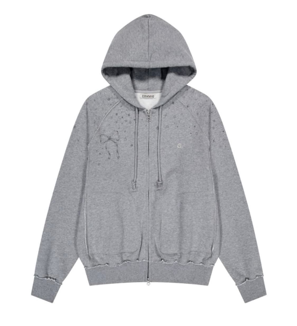 코이세이오 트윙클 후드집업 그레이 상품이미지1