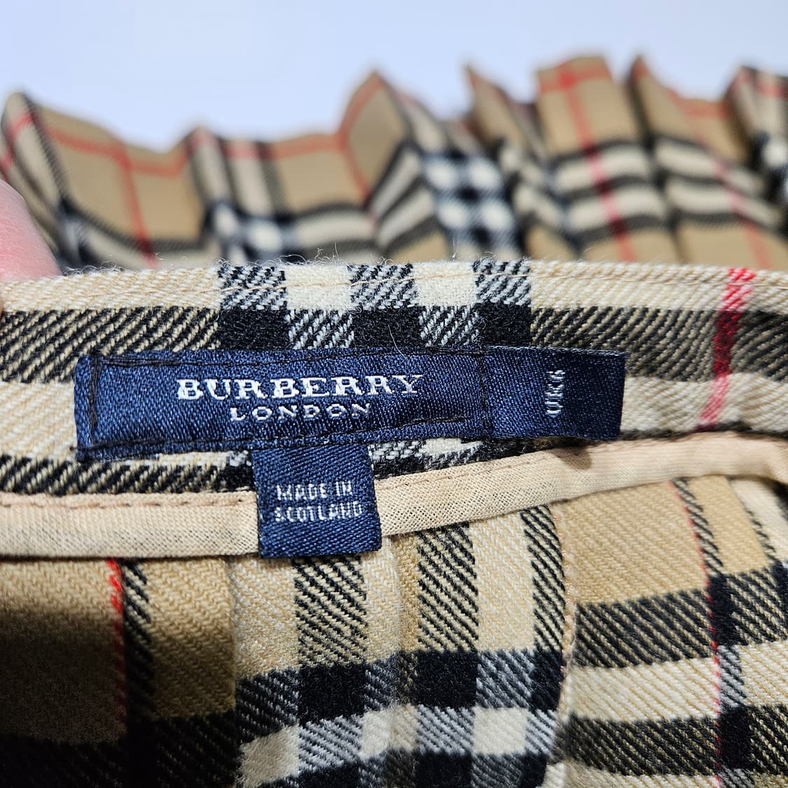 버버리 체크 울 스커트[XS] 상품이미지7