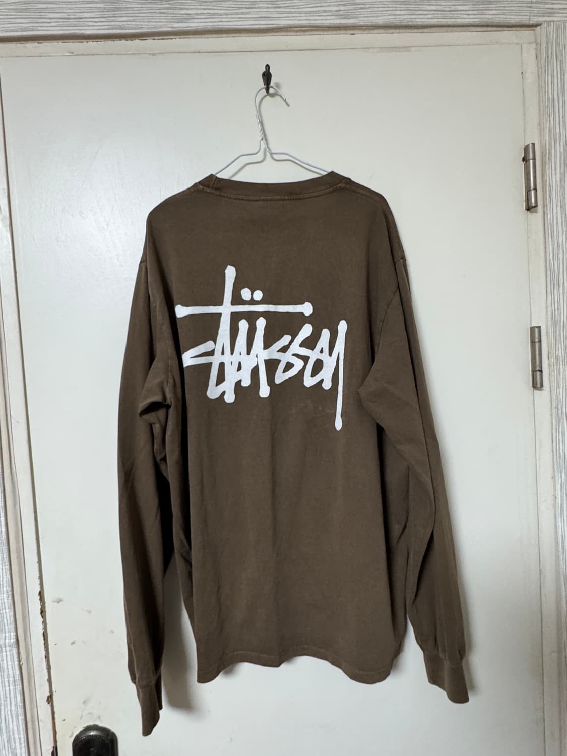 [L] 스투시 베이직 롱슬리브 피그먼트 브라운 상품이미지2