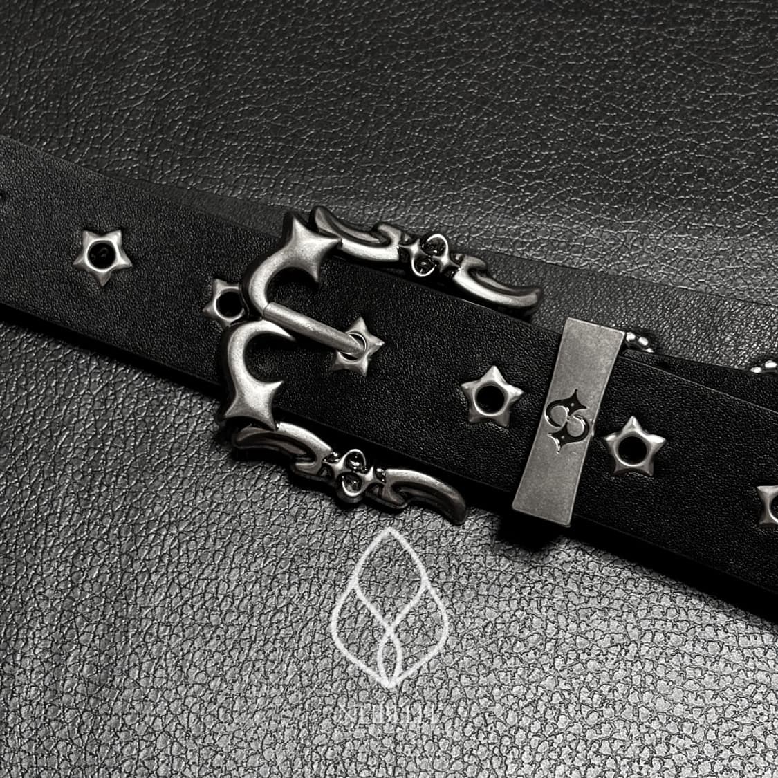 🌗 Chrome buckle belt / 크롬 버클 스터드 웨스턴 벨트 상품이미지3