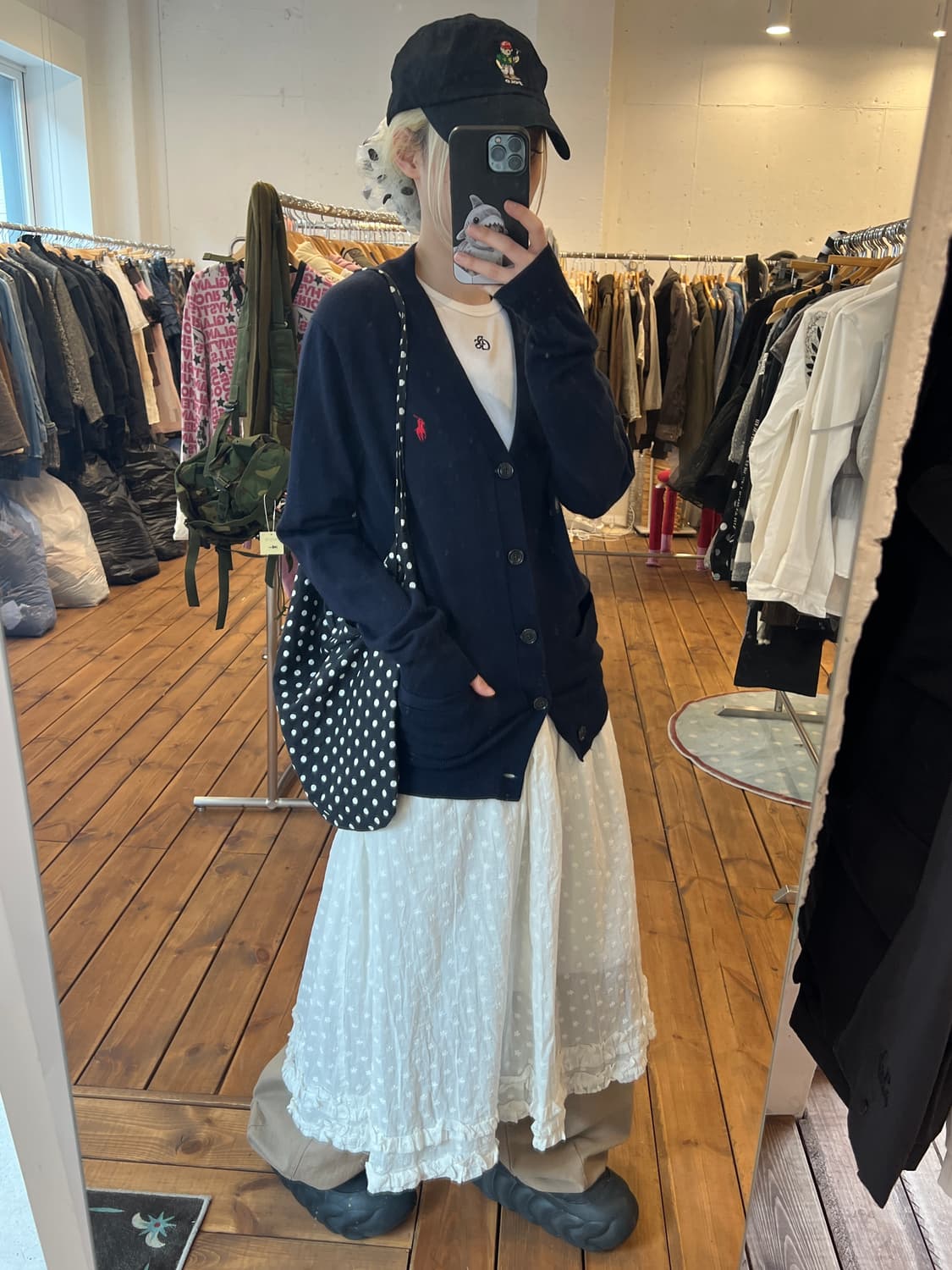 폴로 네이비 니트 가디건 상품이미지2