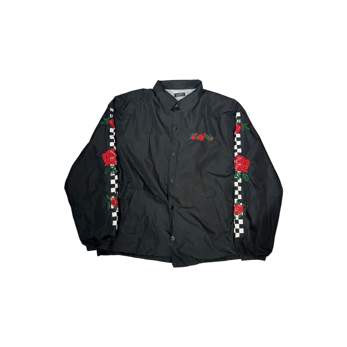일본 빈티지 블랙 꽃 자수 오버핏 코치 오리엔탈 스카잔 자켓 L 상품이미지5