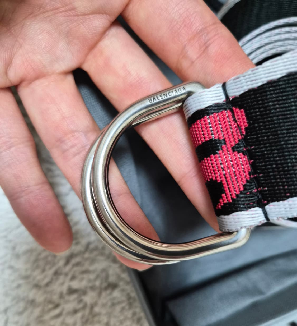 발렌시아가 D링 벨트 그레이 상품이미지3