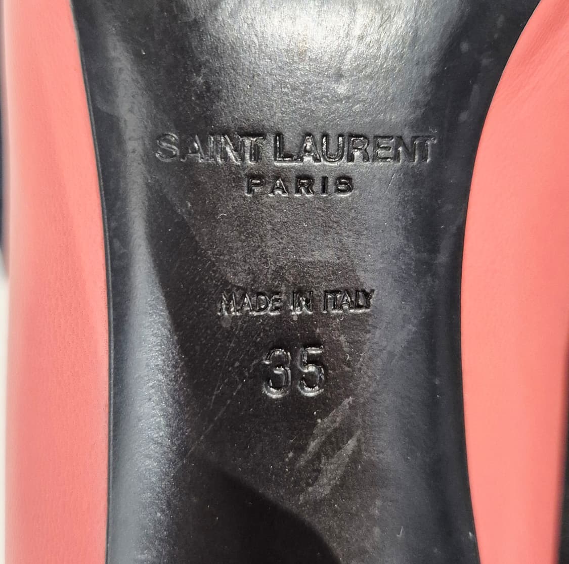 생로랑 핑크 레더 포인트 스틸레토 힐 상품이미지9