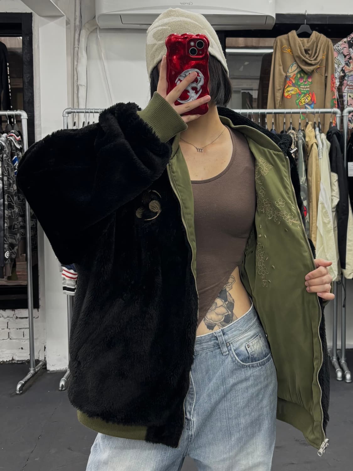 카라쿠리 타마시 오리엔탈 리버시블 MA-1 상품이미지7