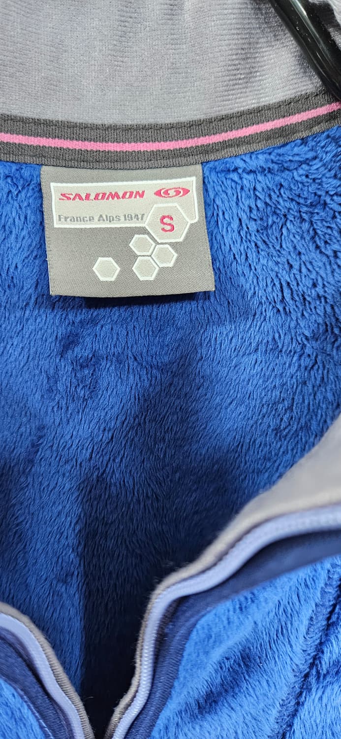 살로몬 블루 플리스 하프집업 S 상품이미지3