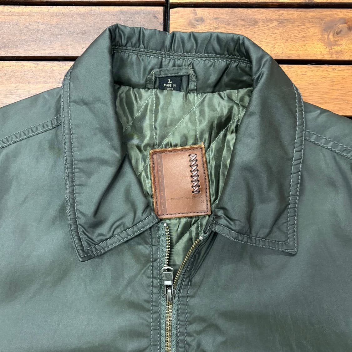 (L) 로버트 콤스톡 나일론 카키 자켓 상품이미지5