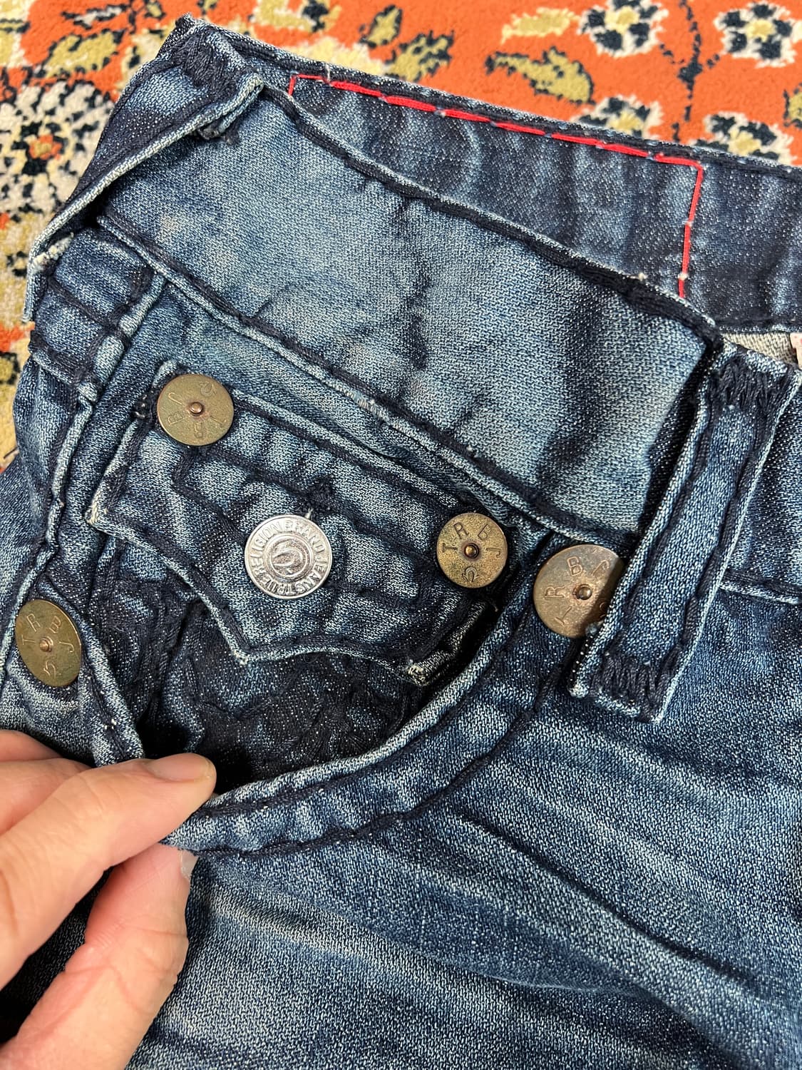 [29-30] 트루릴리전 빌리 슈퍼 티 블루 데님팬츠 상품이미지4