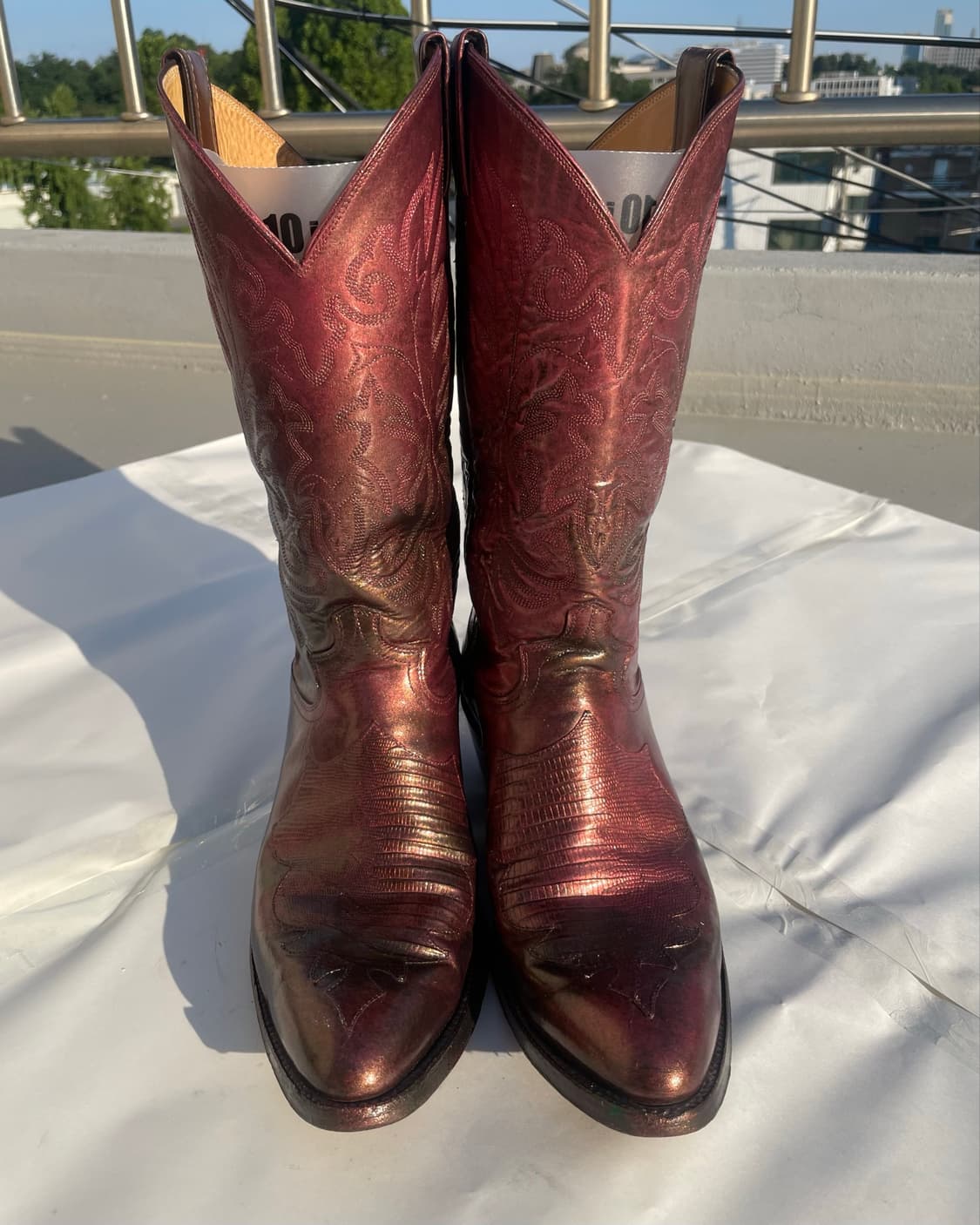 저스틴부츠 Lizard Vamp Cowboy Boots 10D 상품이미지1