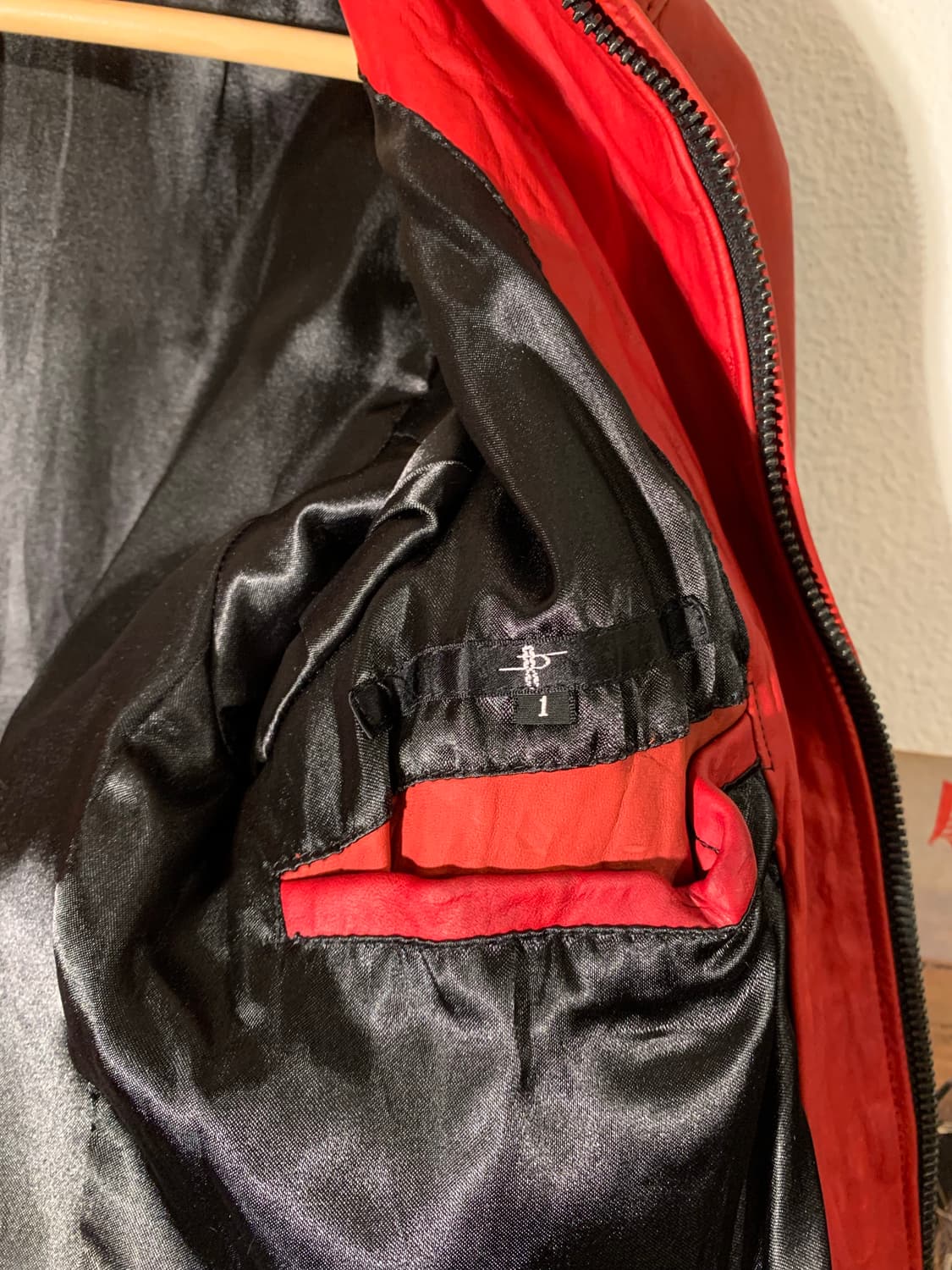 No id 레드 카우레더 자켓 상품이미지9