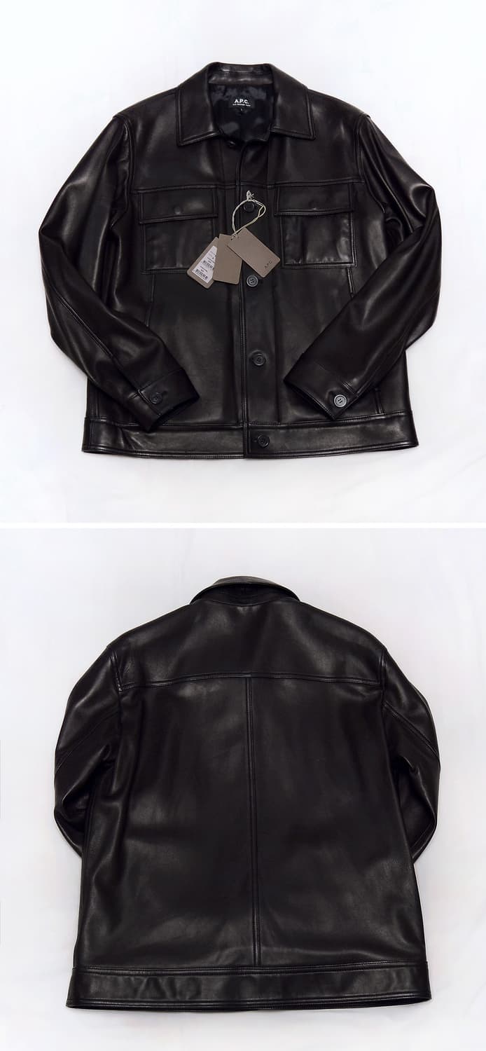 신품급) 아페쎄 (A.P.C) 저스틴 레더 트러커 자켓 (100+) 상품이미지3