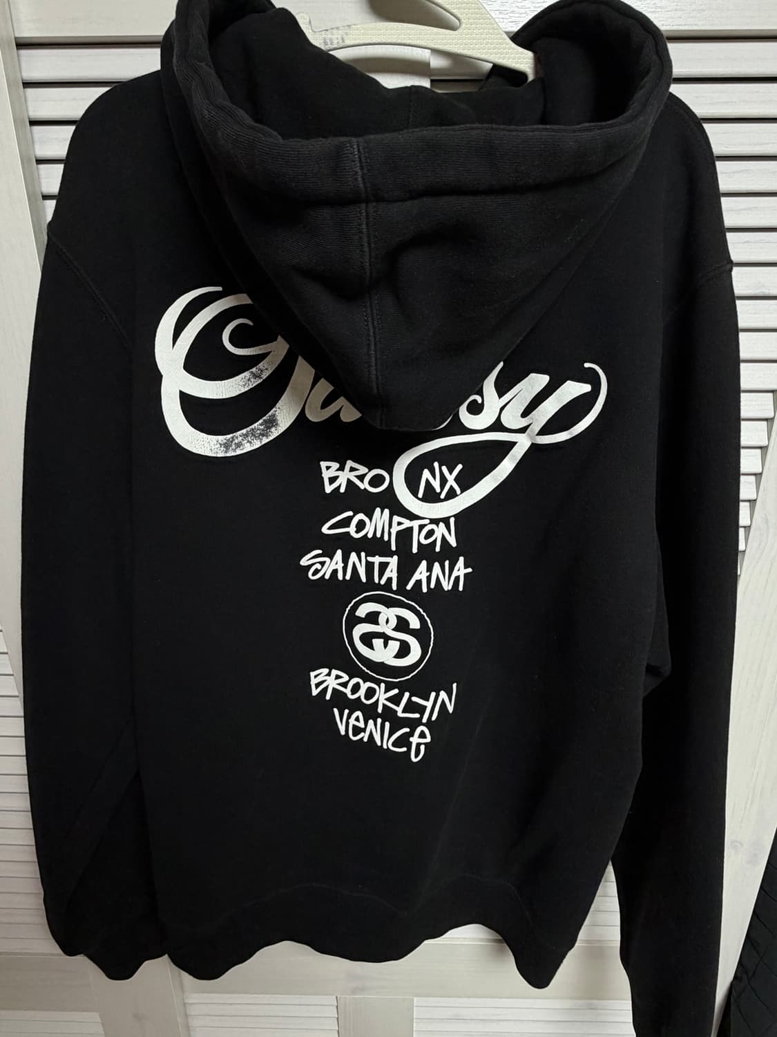 스투시 월드투어 후드 블랙 M사이즈 상품이미지3