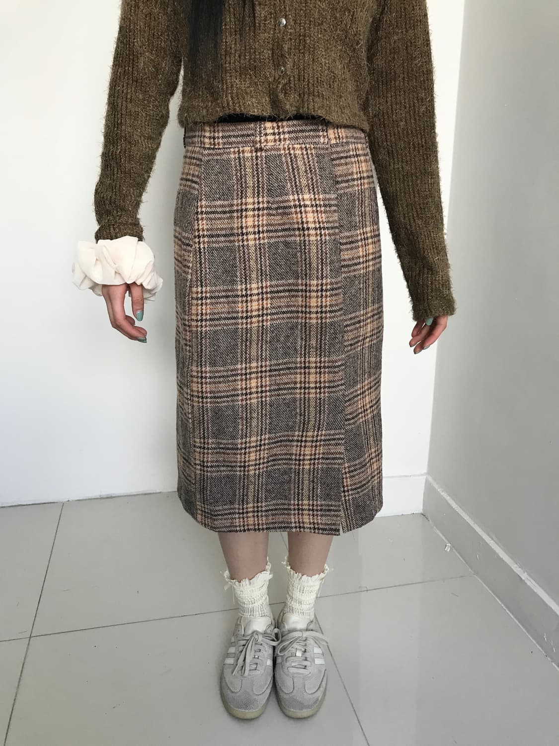 Check slit skirt 상품이미지8