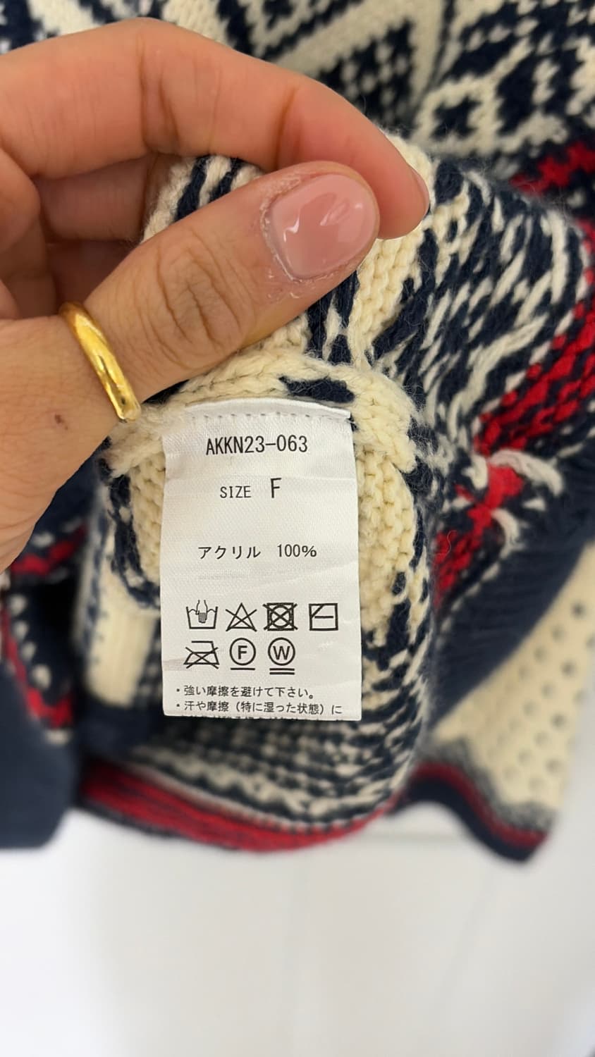 일본편집샵 노르딕 가디건 55-77 새상품  상품이미지5