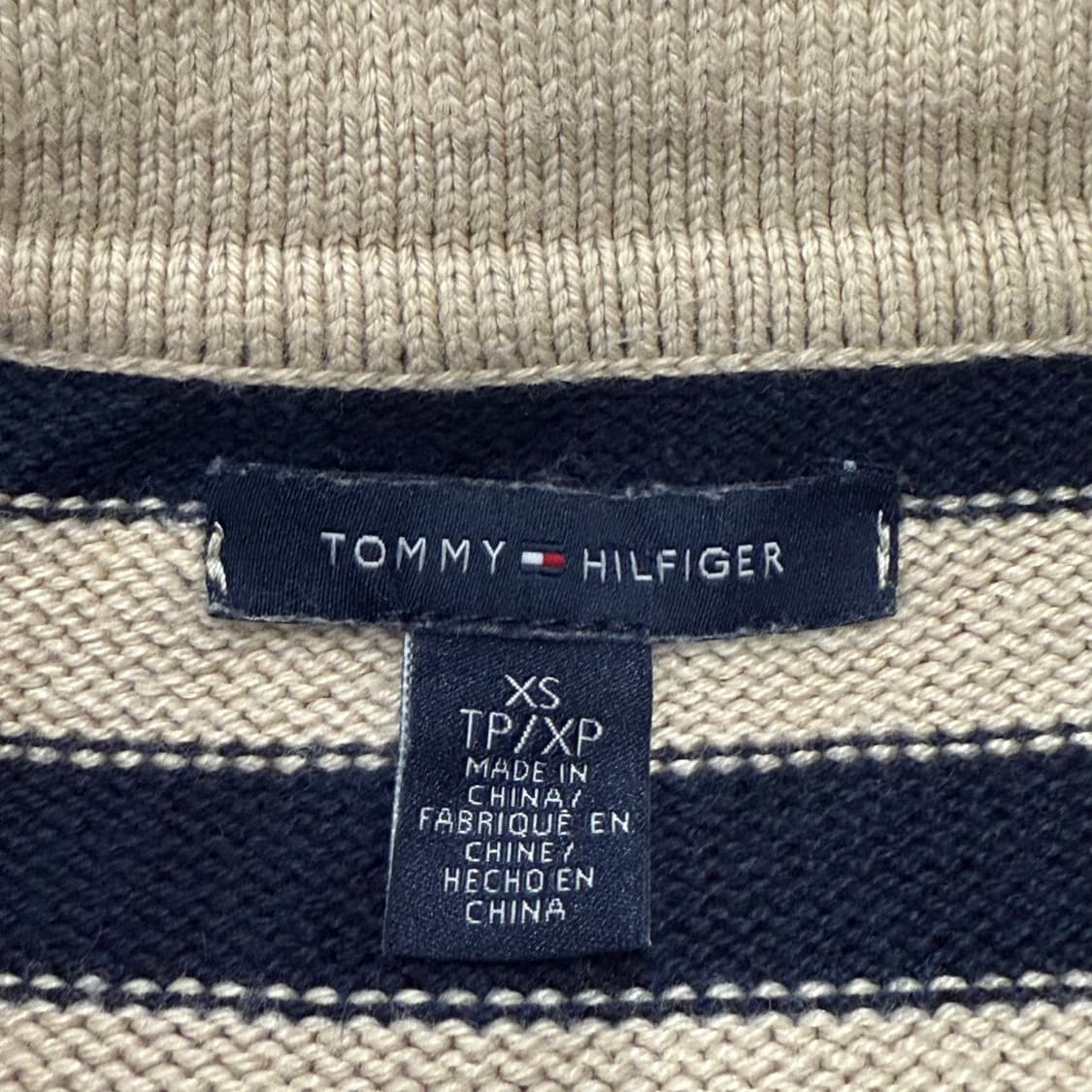 타미힐피거 카라 스트라이프 단가라 니트  상품이미지5
