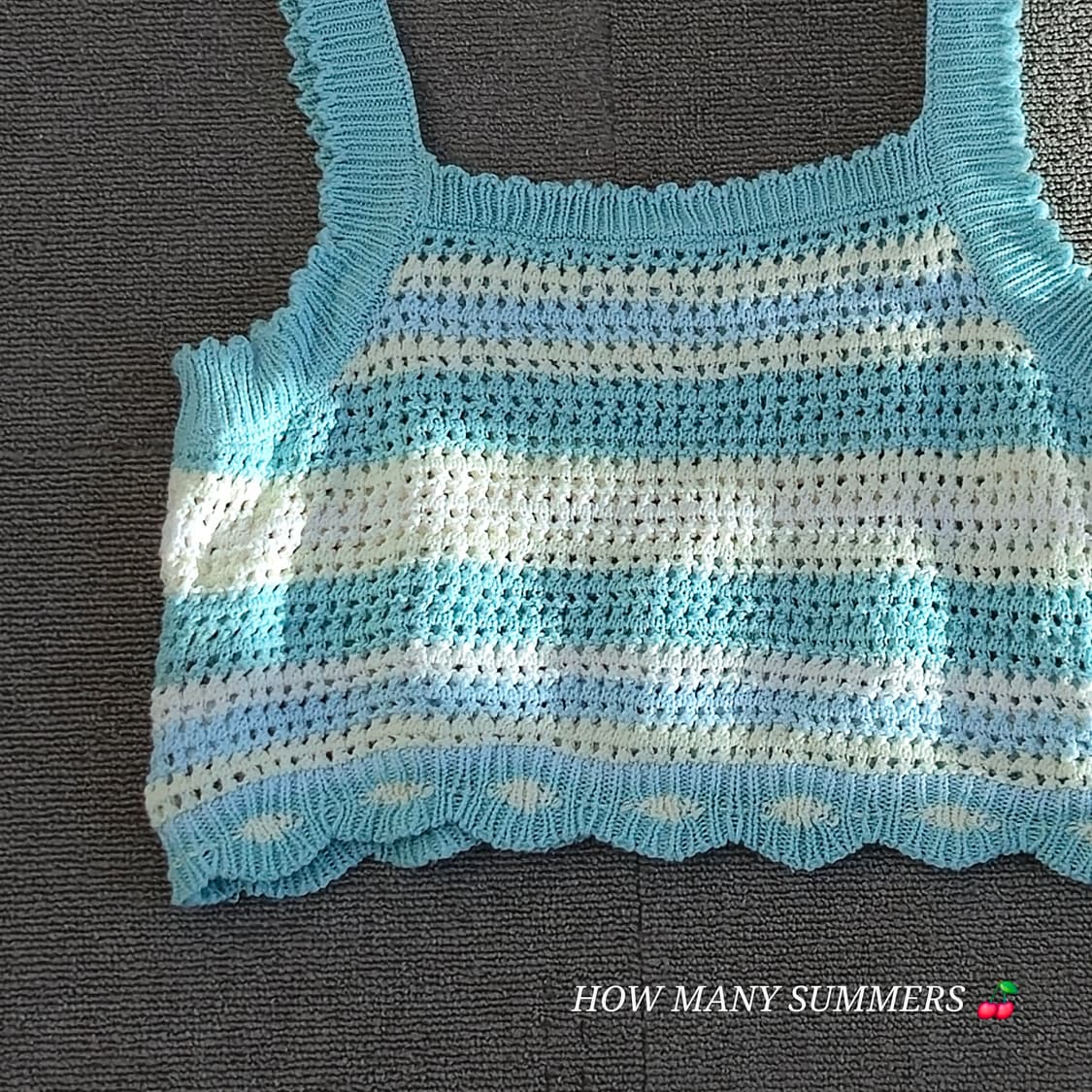 GU 블루&아이보리 여름 니트  상품이미지3