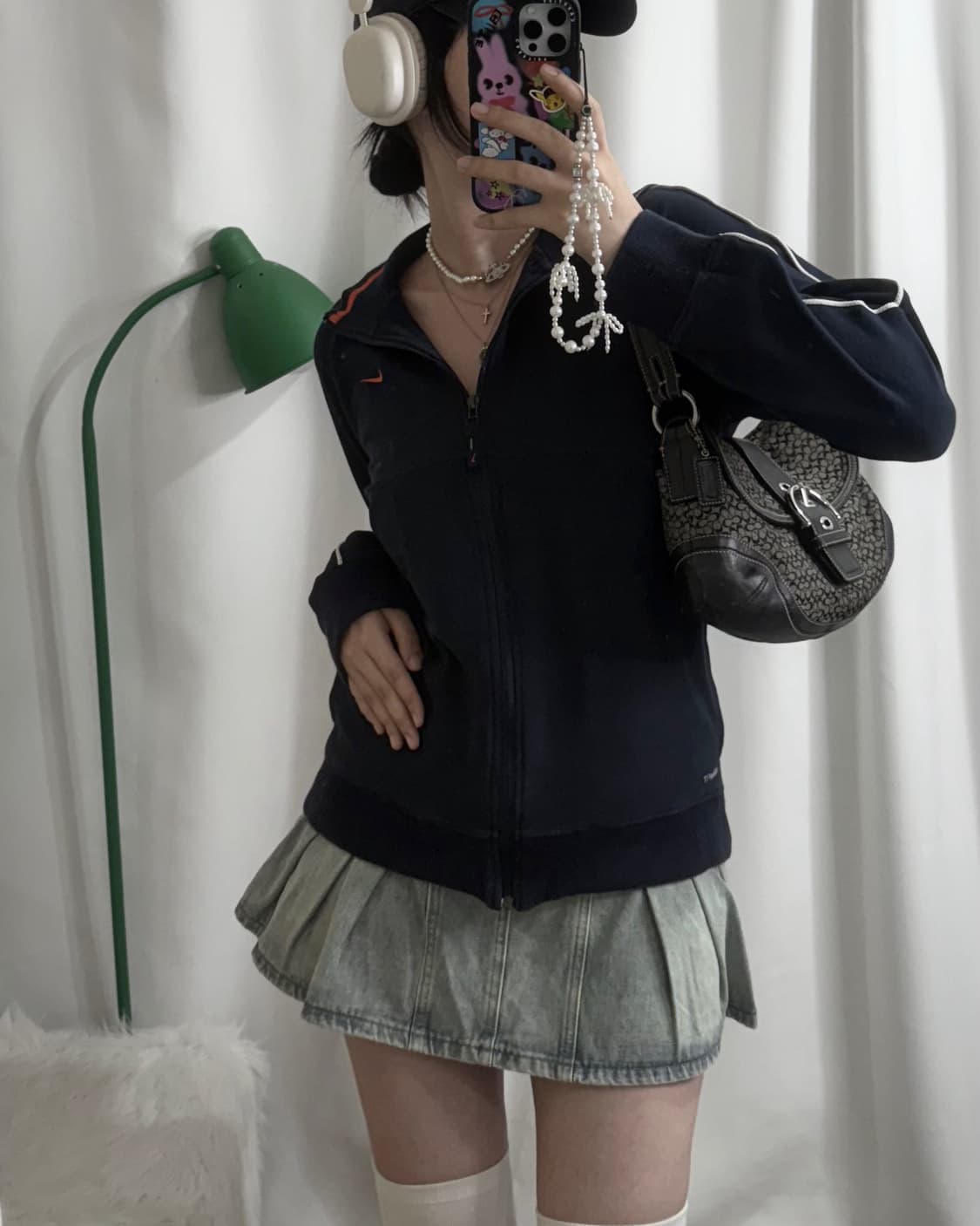 나이키 네이비 & 오렌지 로고 져지 상품이미지4