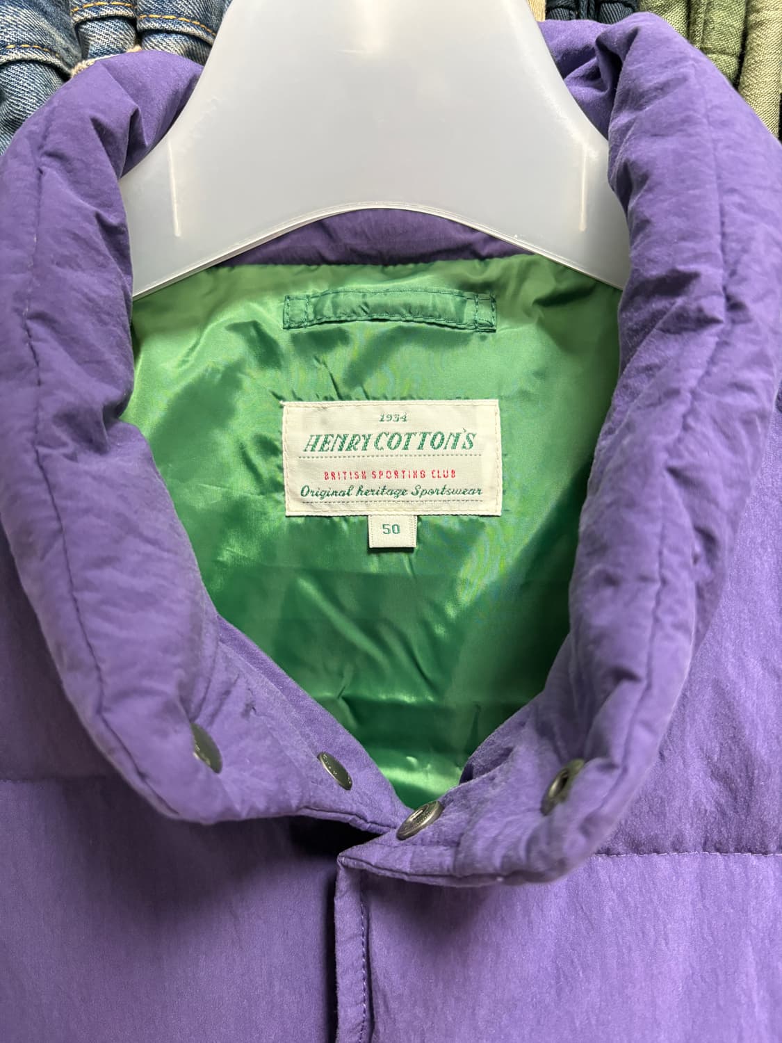 헨리코튼 British Sporting Club 패딩 베스트 퍼플 상품이미지3