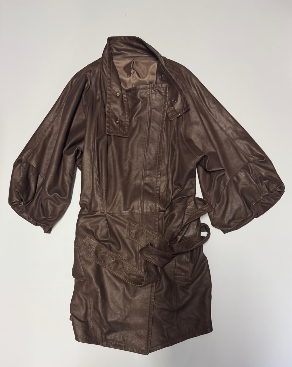 여성 빈티지 벨티드 리얼 양가죽 코트 자켓 44 ~ 55 상품이미지1