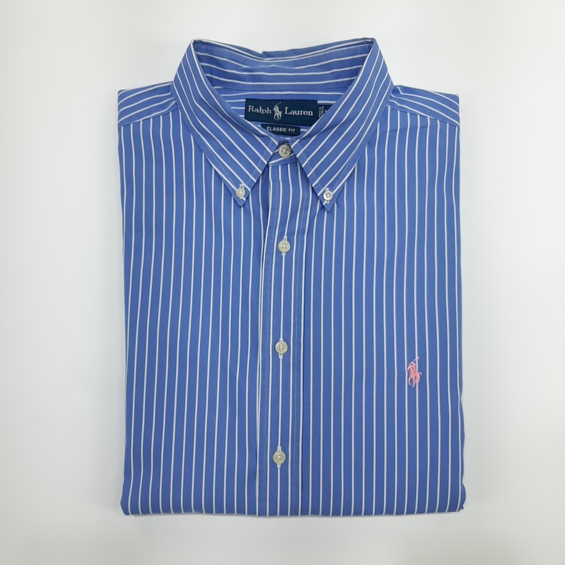 CN478 2XL 폴로 랄프로렌 블루 스트라이프 긴팔 셔츠 남방 상품이미지9