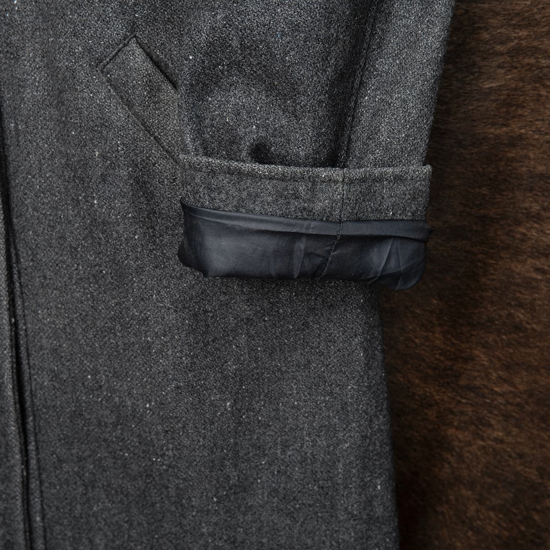 [100] 90s~ 갭 GAP 더블브레스티드 울 오버코트 다크 그레이  상품이미지5