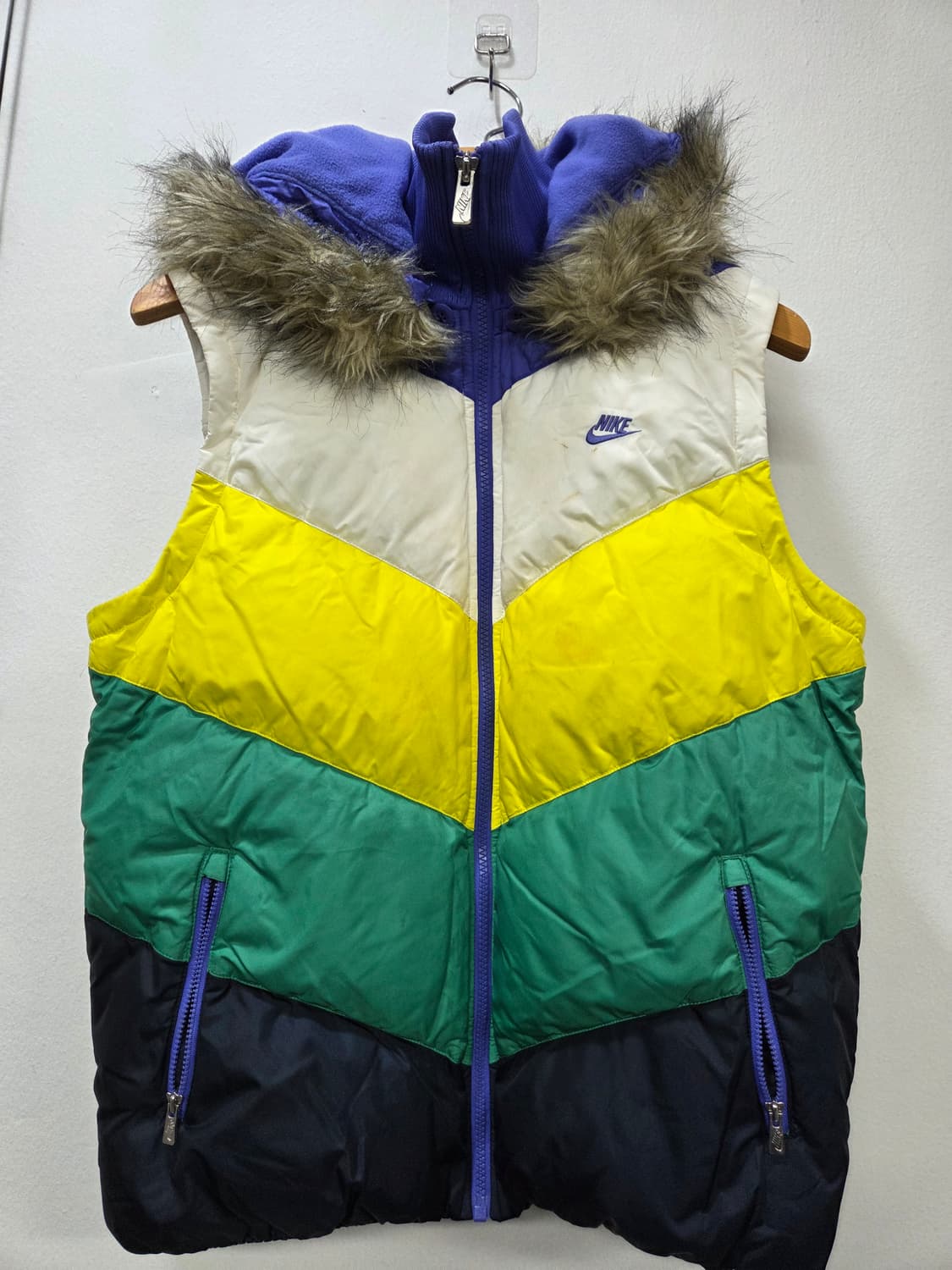 나이키 컬러 블록 후드 덕다운 패딩 점퍼 & 베스트(조끼) 남녀공용 상품이미지2