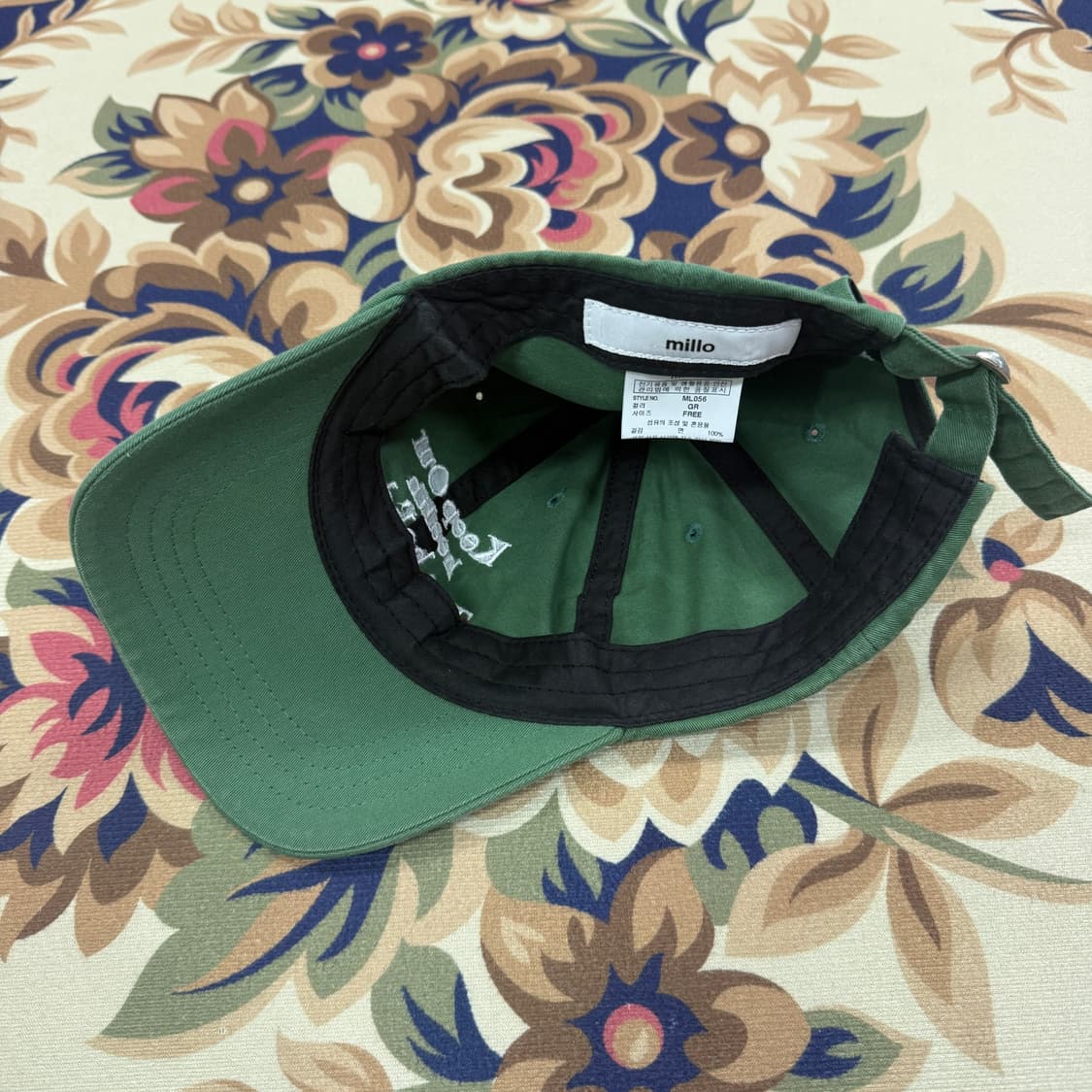 밀로 아카이브 millo 레터링 볼캡(그린) 상품이미지5