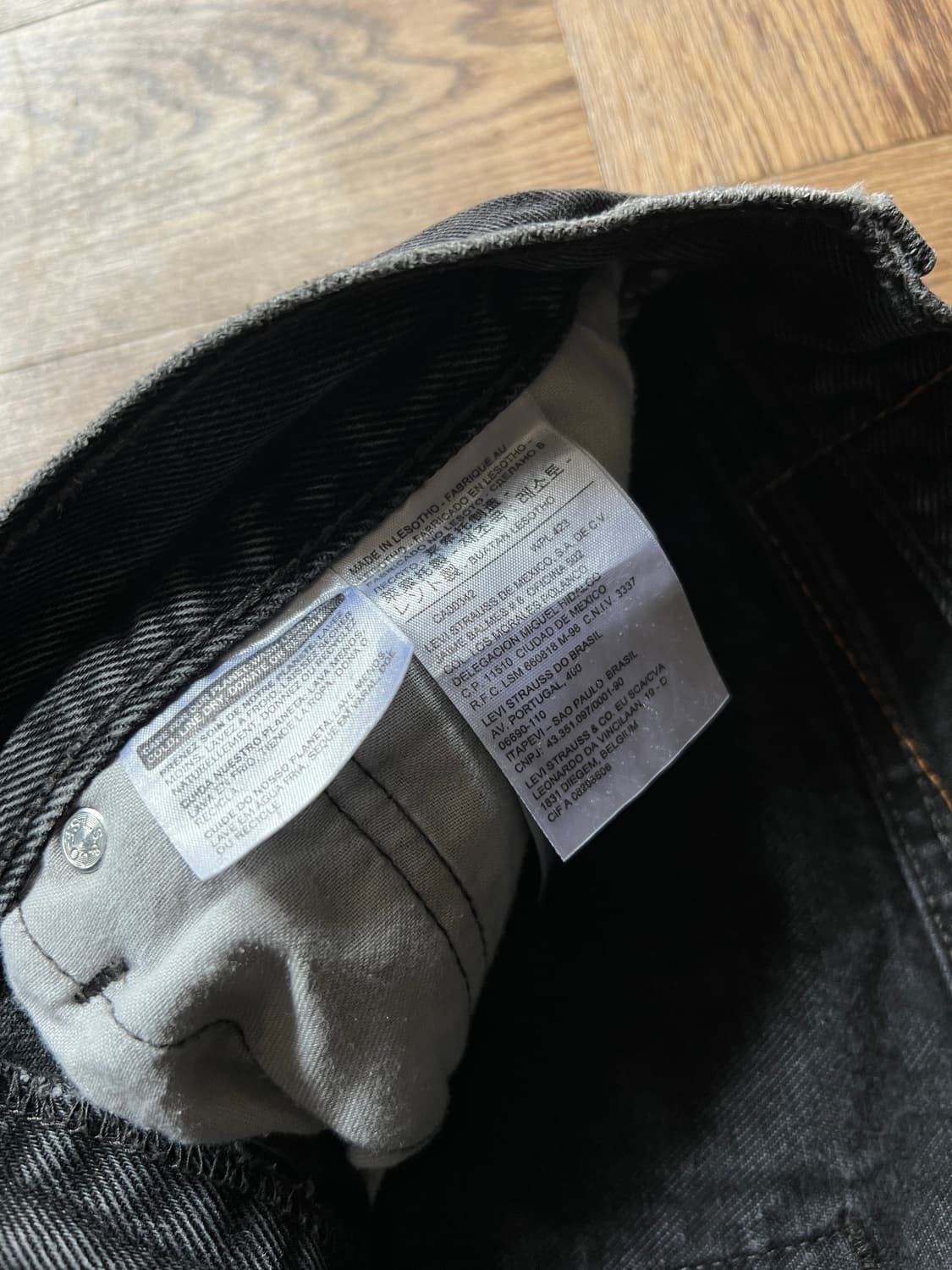 [34]리바이스 505 빈티지 리페어드 흑청 데님 팬츠 상품이미지8
