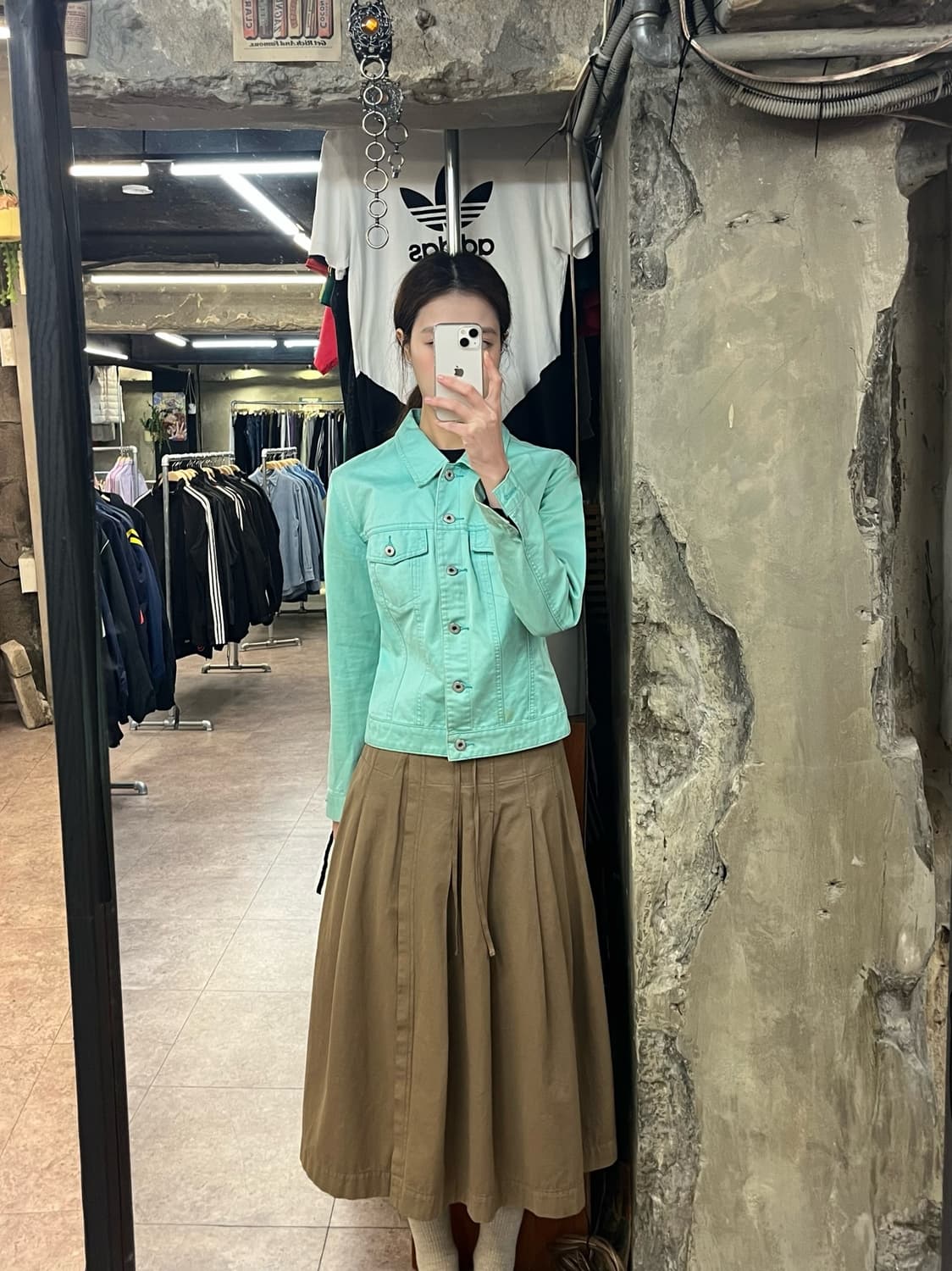 갭 코튼 자켓 민트 M #csz2554 상품이미지2