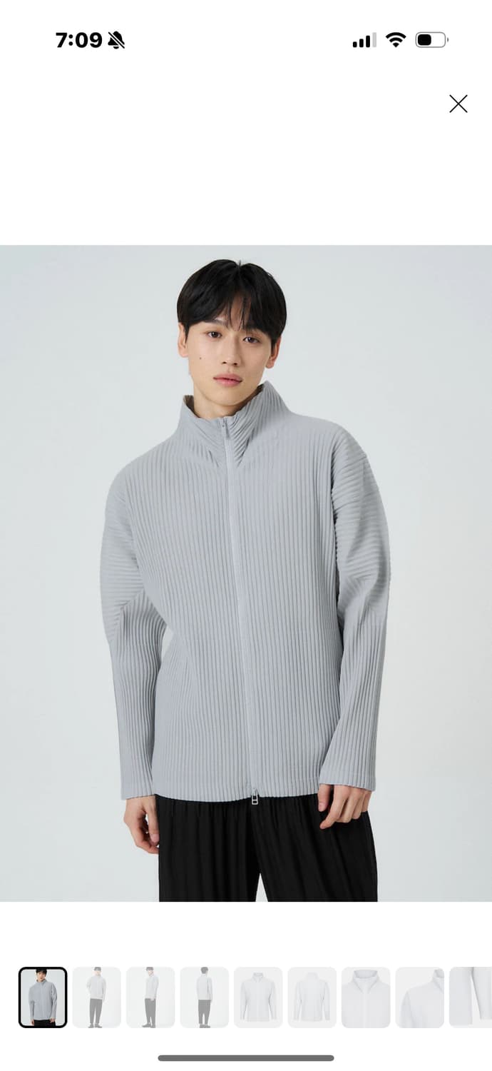 옴므플리세 하이넥 집업 상품이미지2