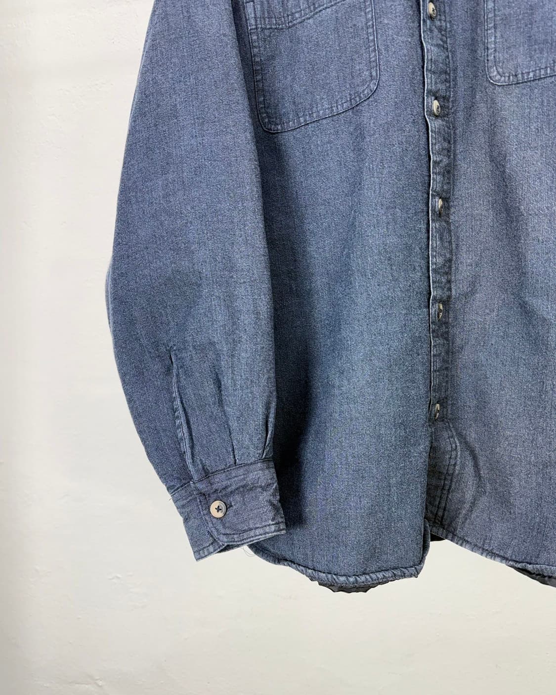 랭글러 네이비 클래식 퀼팅 트러커 데님 셔츠 자켓 상품이미지4