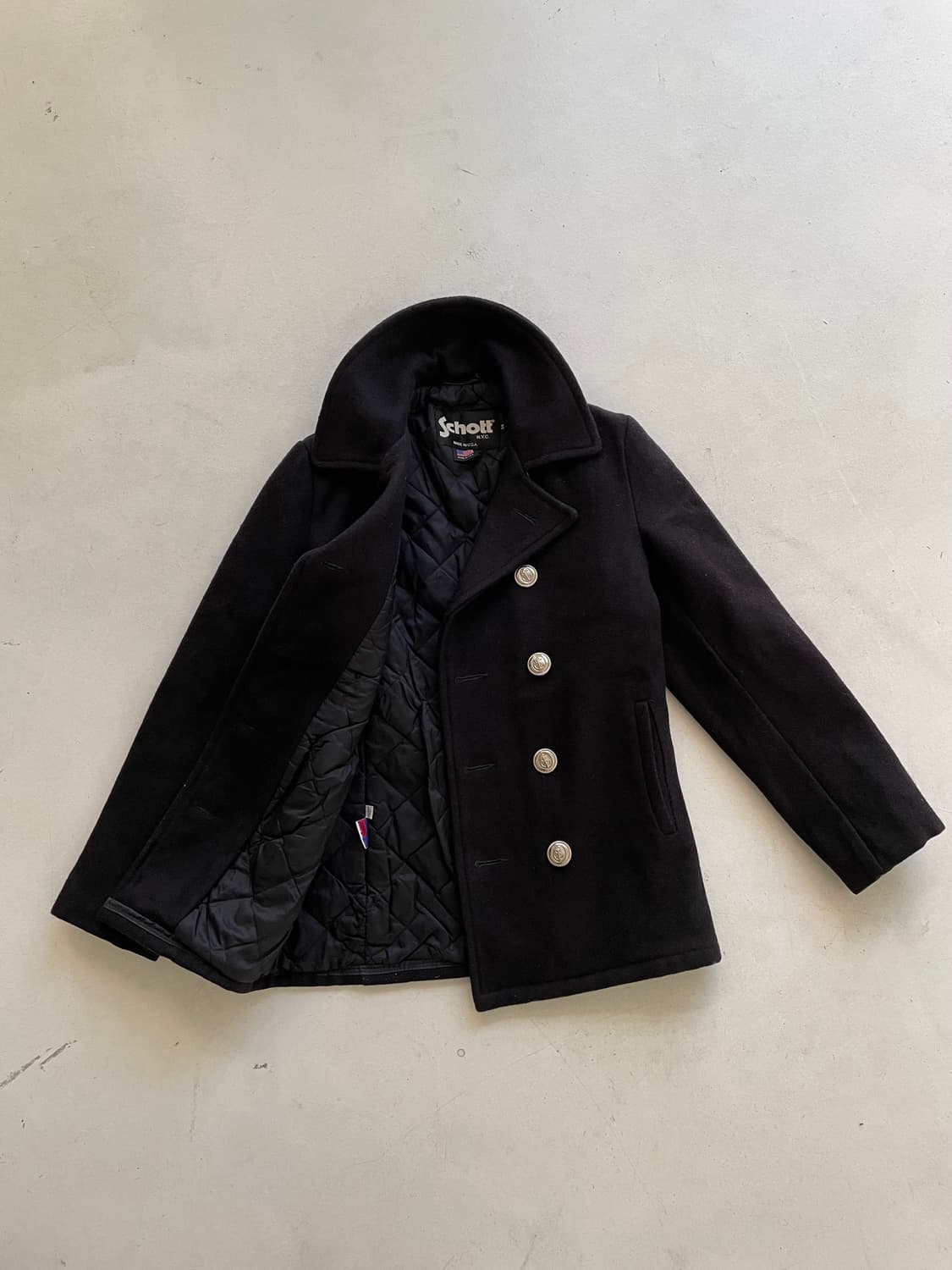 Schott NYC Peacoat Silver Button. 상품이미지7