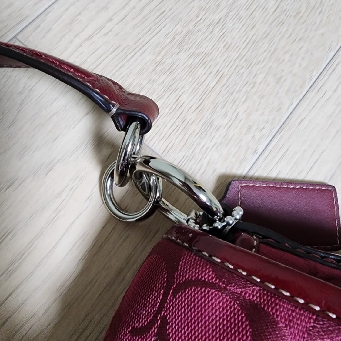 상태굿굿) 코치 숄더백 (버건디) 상품이미지4