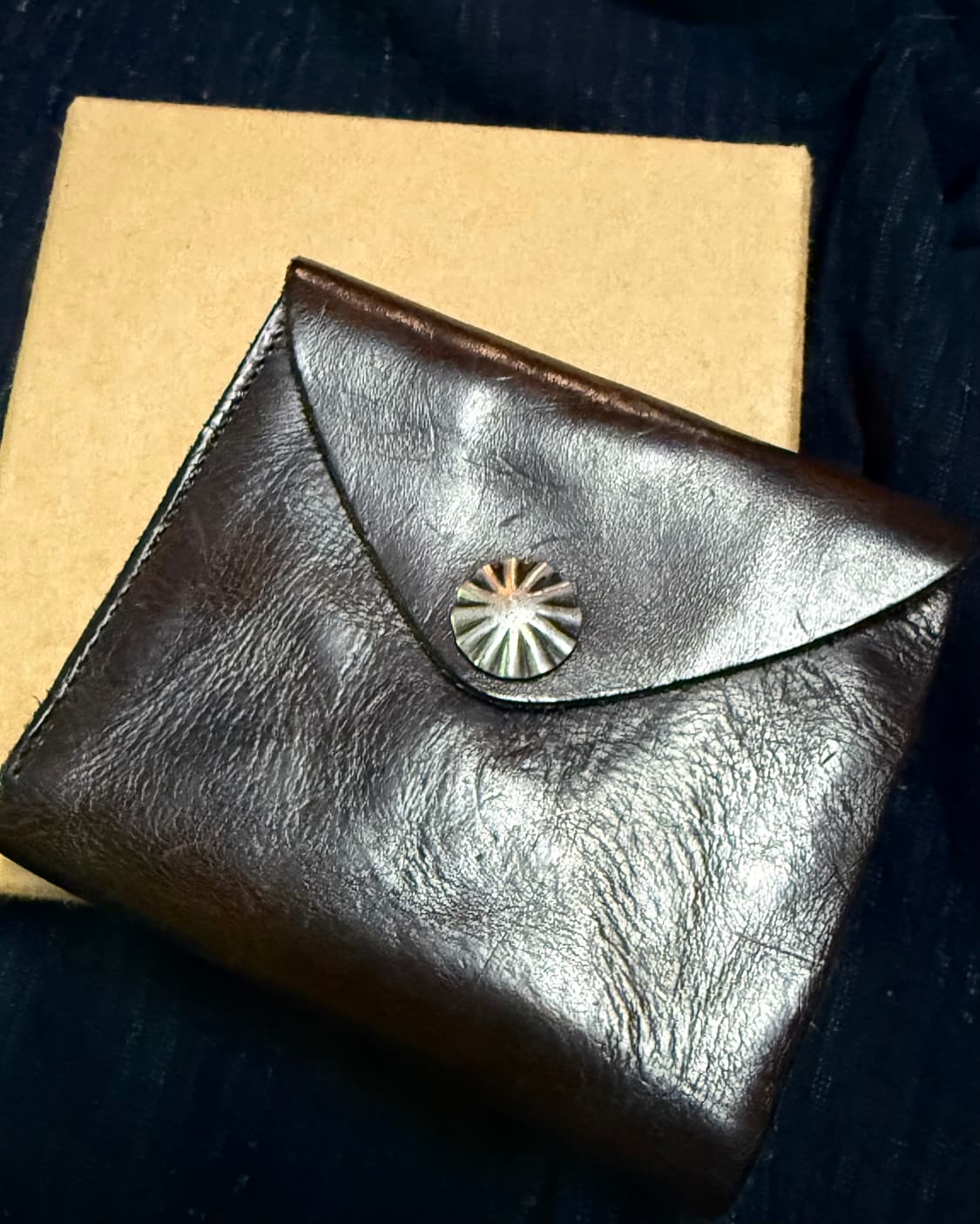 R.R.L 콘초 레더 월렛 다크 브라운 상품이미지2