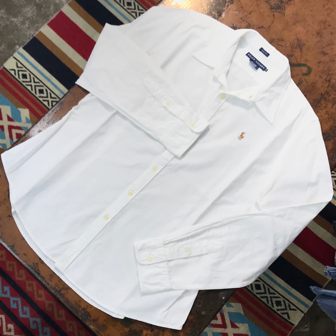 폴로랄프로렌 화이트 긴팔 옥스포드 셔츠 여성 66 남성 100 상품이미지2