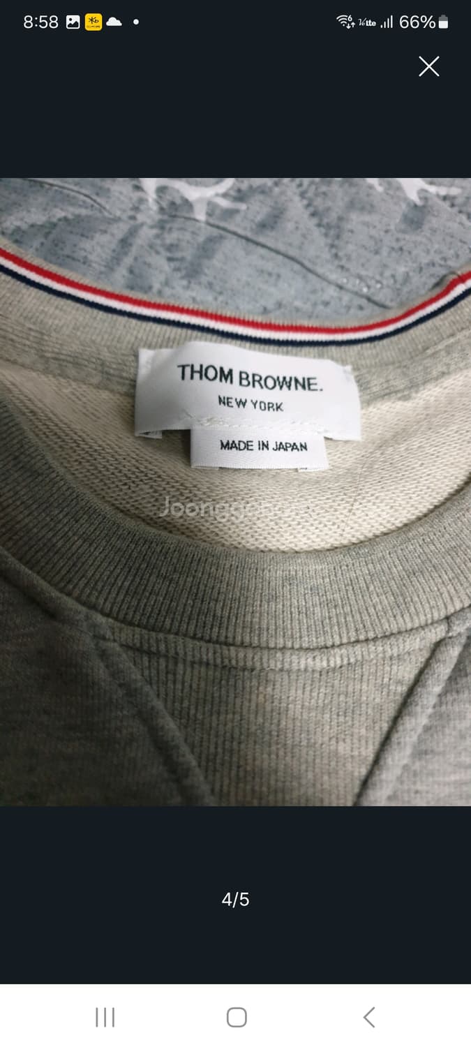 톰브라운 맨투맨그레이.  L/XL 상품이미지4