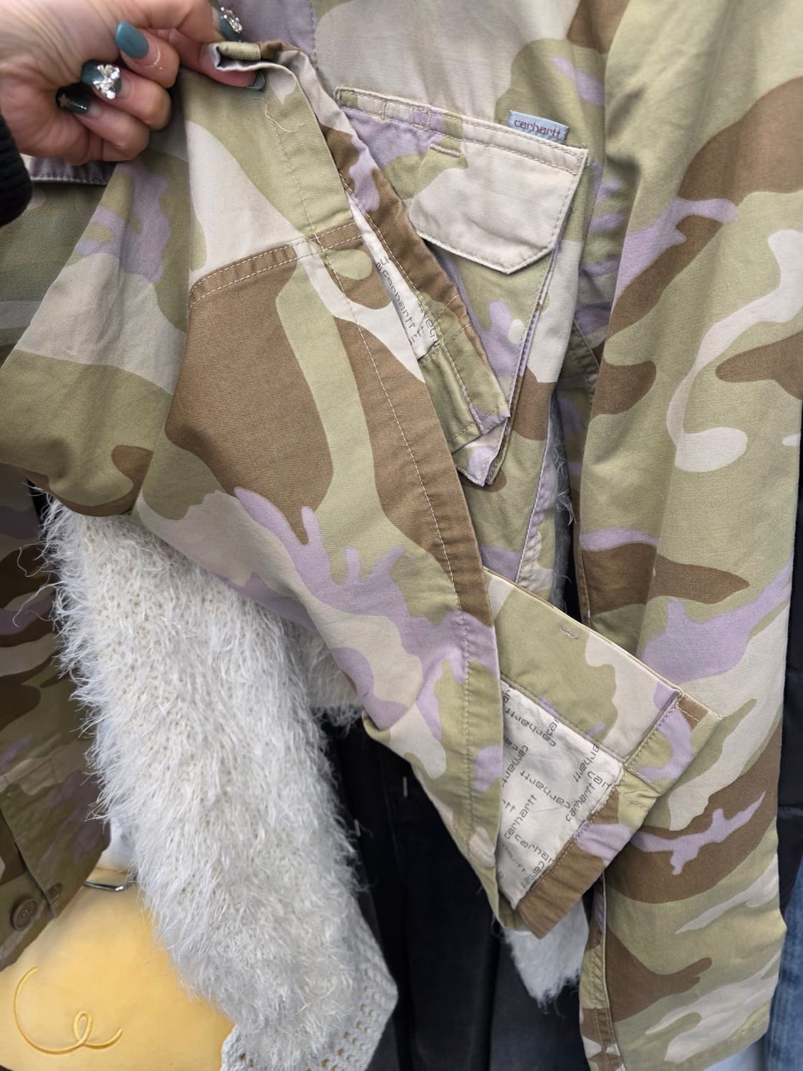 칼하트 카모패턴 밀리터리 셔츠 자켓 m 상품이미지4