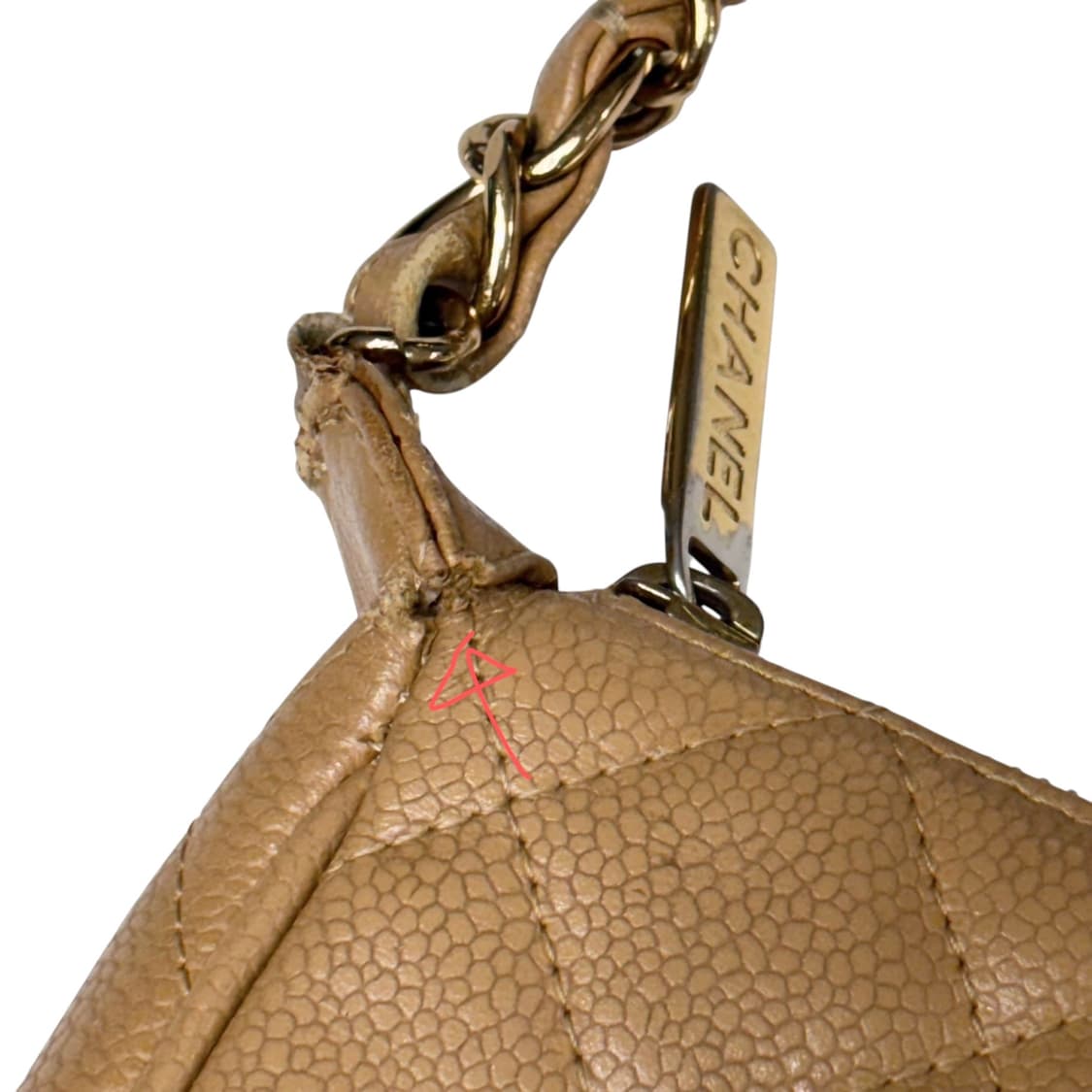 샤넬 클래식 캐비어 베이지 포쉐트 상품이미지6