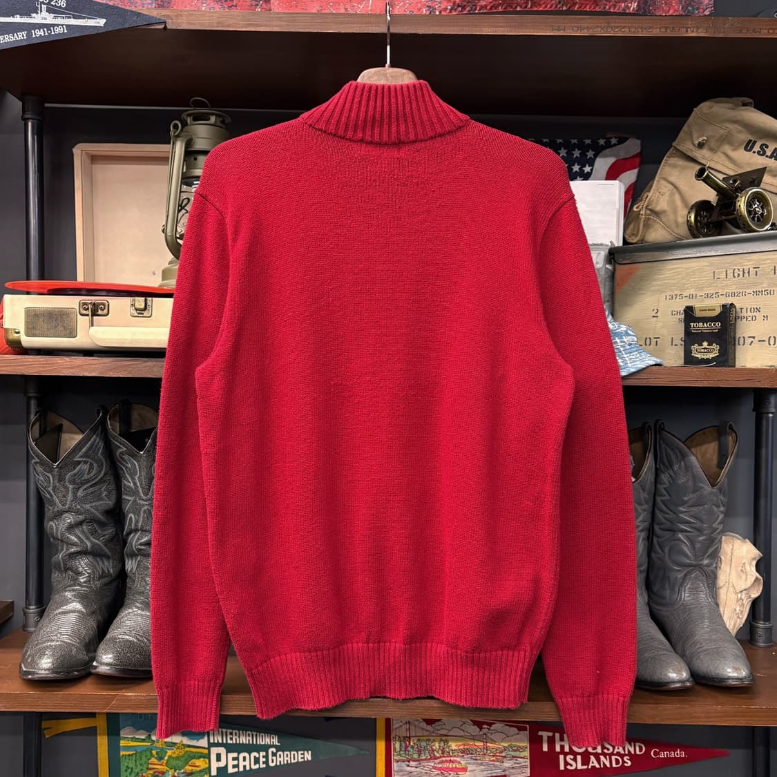 신형라벨 폴로 랄프로렌 디블립 하프집업 코튼 니트 스웨터 레드 N634 상품이미지2